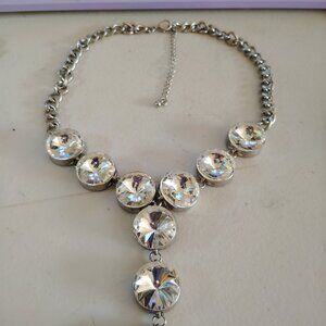 Rivoli Crystals Statement Necklace Heavy